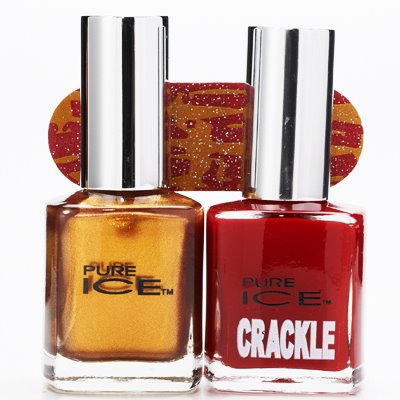 pure ice crackle chinese new year manicure
